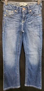 Ariat R.E.A.L. Trouser Mid Rise Stretch Wide Leg Jeans Med Wash Girls Sz10 Pant - Picture 1 of 7