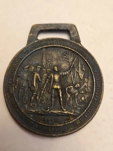1892 400th Anniversary Discovery of America Bronze Uhr Anhänger - Bild 1 von 6
