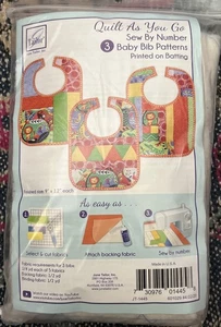 Edredón June Tailor As You Go - Patrones de baberos para bebé 3/paquete - Imagen 1 de 3