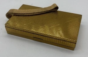 Bolso de Noche Compacto Dorado Evans Elegance Años 50 De Colección Muñequera Estuche de Cigarrillos Espejo - Imagen 1 de 12