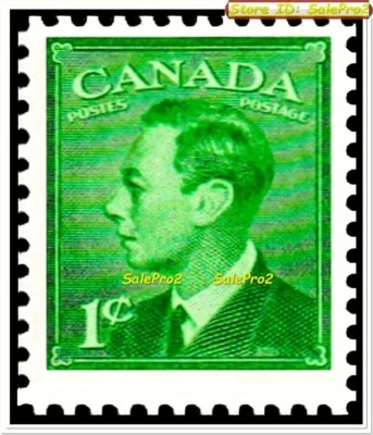CANADA 1949 CANADIAN KING GEORGE V VINTAGE FACE 1 CENT MNH UP DOWN ERROR STAMP - Image 1 of 2
