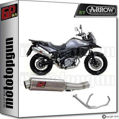 PISTOLA GP ESCAPE SISTEMA COMPLETO por ARROW STEEL SUZUKI V-STROM 650 2004 04 2005 05 Foto 1 de 3