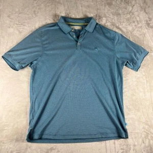 Tommy Bahama Poloshirt Herren XL Blue Grid Kurzarm Freizeit - Bild 1 von 8