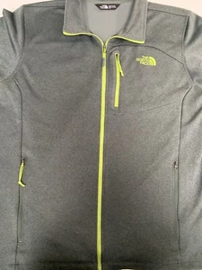 North Face Jacket Dark Green  Zipper Boys Size Large Good ConditionMisding 1 Tab - Picture 1 of 4