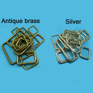 Metal Wire Rectangle Ring Belt Bag Loops For Strapping 20mm 25mm 32mm 38mm 50mm - Picture 1 of 14