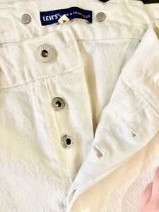 Levis Made & Crafted 29X32 White Union High Waisted Trousers Denim Jeans - Picture 1 of 14