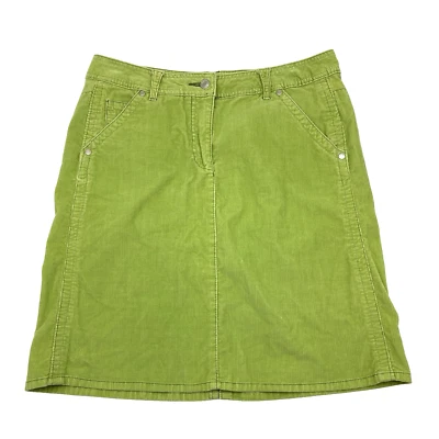 Винтажная юбка-карандаш 90-х Faded Glory эластичная лаймово-зеленая вельветовая размер 10 30x19" - Изображение 1 из 4