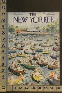 1956 NEW YORKER VINTAGE COVER PRICE BOAT HUMOR PIER NAUTICAL SUMMER SEASON NYH36 - Picture 1 of 1