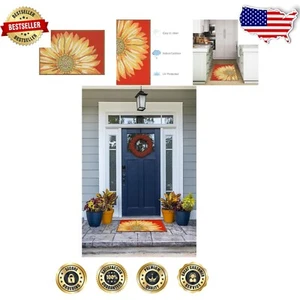 Durable Novely Sunflower Rug for Indoor/Outdoor Use, 2' x 3' - Easy to Clean - Picture 1 of 11
