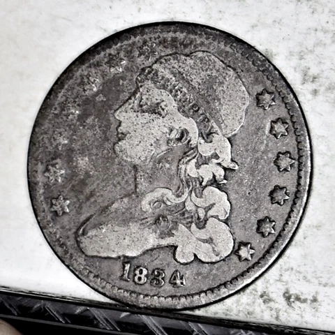 1834 Bust Quarter - VF Details (#45846) Cover