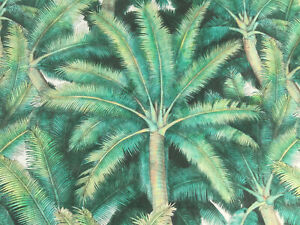 PALMS Palm Leaf Tree Fabric Tropical Leaves Curtain Material -136cm wide Green