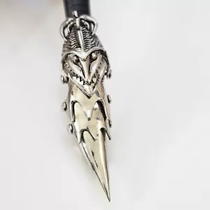 Unisex Gothic Punk Vollfinger Drachen Totenkopf Ring Größe 9,5 Krallenring Silberfarben - Bild 1 von 17
