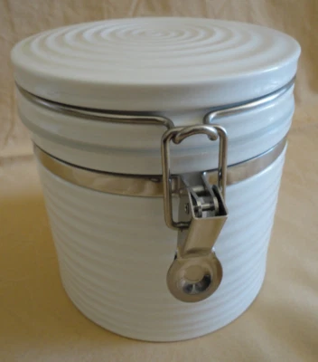 SET 2 - PORTMEIRION Sophie Conran Espiral Blanco Botes Foto 1 de 4