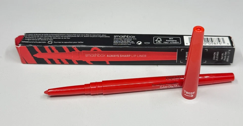 Smashbox Always Sharp Lip Liner Twist & Pout #Fireball - 0.009oz New In Box - Image 1 of 4