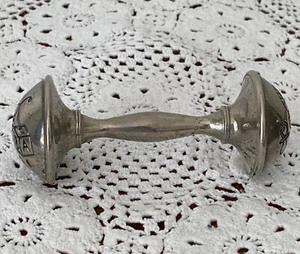 VINTAGE BABYS BARBELL STYLE RATTLE / TEETHING AID OLD FASHIONED ITEM - Picture 1 of 6