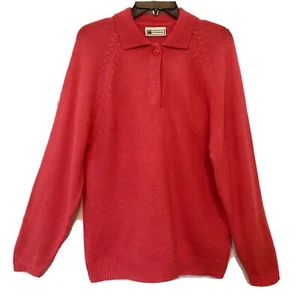 Stefanie Womens S Vintage 1980’s Rose Red Raglan Long Sleeve Soft Sweater - Picture 1 of 6