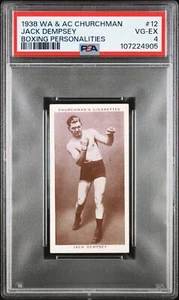 Personalidades de boxeo WA & AC 1938 Churchman's - #12 Jack Dempsey PSA 4 - Imagen 1 de 2