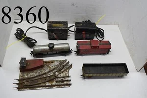 Marx 3 cars 2 transformer 1 track switch Model Train O Gauge vintage man cave - Picture 1 of 6