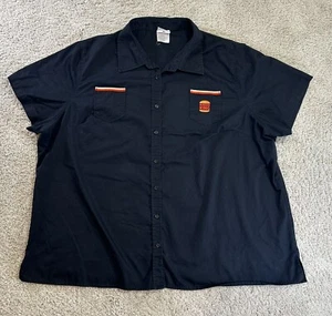 Burger King Female Manager Button Up Short Sleeve Shirt Black Size 4XL - Picture 1 of 8