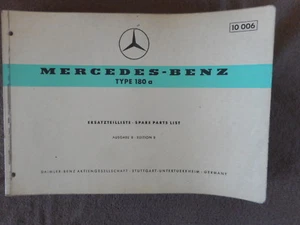 Mercedes Benz Ponton 180a W120 Dealer Level Spare Parts Book List catalog manual - Foto 1 di 6