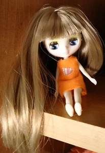 Blythe Puppe Mode 4 Zoll Mini normaler Körper glänzendes Gesicht hellbraune Haare zum Selbermachen Spielzeug Mädchen - Bild 1 von 24