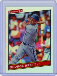 2020 Optic 1986 Retro Silver Holo Prizm Refractor George Brett SP Royals HOF