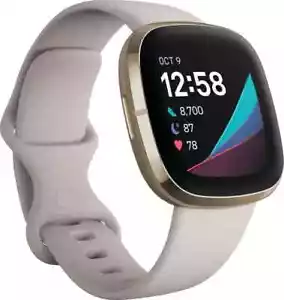 Fitbit Sense Advanced Health & Fitness Smartwatch - Lunar White/Soft Gold - Picture 1 of 2