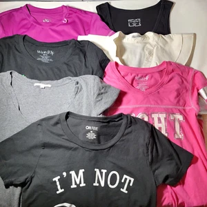 7 Lady Tops Medium: Kenneth Cole Fila Sport Mother Maternity Susan Komen On Fire - Picture 1 of 23