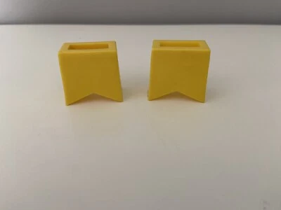 Juego de 2 Troncos Lincoln De Colección Chimenea Amarilla Piezas Techo Repuesto Piezas Tapa Abierta Foto 1 de 4