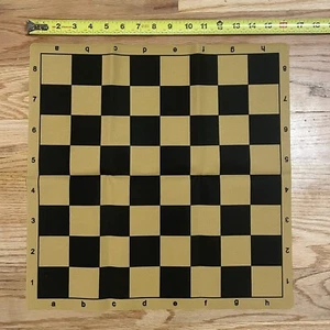 Folding Chess Board MAT ONLY, Approx 16in. X 16in. (NEW) Tan High Quality. - Picture 1 of 4