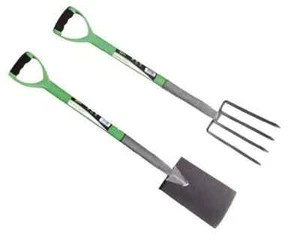 Border Garden Fork & Boarder Spade Heavy Duty Carbon Steel Finish Digging Tool - Picture 1 of 2