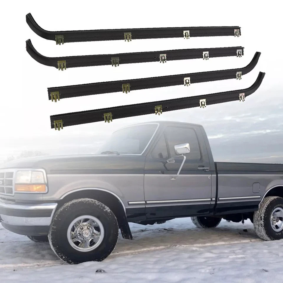 4PCS Weatherstrip Window Moulding Trim Seal for 1987-1997 Ford F150 F250 F350 US Foto 1 de 4