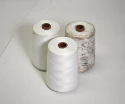 100% Spun Polyester Spool For Sewing White Thread 40/20 x 12000 Yards Lot of 3 - Image 1 of 4