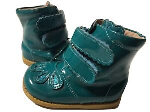 EUC Livie & Luca Shoes Boots Floret Aqua Blue Toddler 5