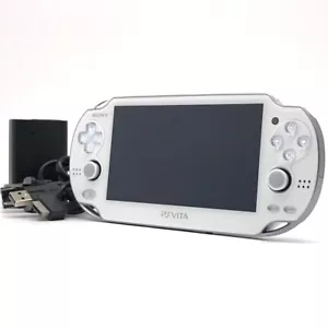 SONY PS Vita PCH-1000 Crystal White Wi-Fi OLED w/ Charger "Mint" - Picture 1 of 10