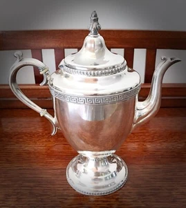 Rare Antique Redfield & Rice Ornate Teapot - #1990 - 6 - Greek Key Pattern - Picture 1 of 8