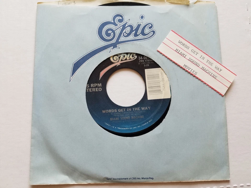 MIAMI SOUND MACHINE - Words Get in the Way / Movies '85 SYNTH POP Gloria Estefan Foto 1 de 2