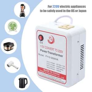 Step-Up 110V To 220V Transformer Converter 3000W Fit 220V Electric Appliances - Picture 1 of 16