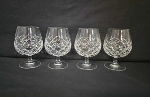 Set of 4 Royal Crystal Rock Crisscross Cut Crystal Brandy, Cognac Snifters - Picture 1 of 8
