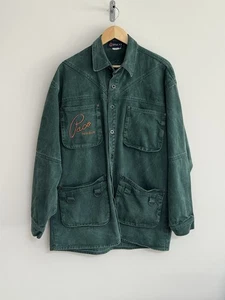Paco Jeans 90s Shacket Jacket Utility Vintage Green Medium Oversized /Large - Picture 1 of 18