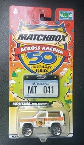 Matchbox Across America 50th Birthday Montana Bronco II Glacier Grizzly 2001 - Picture 1 of 2