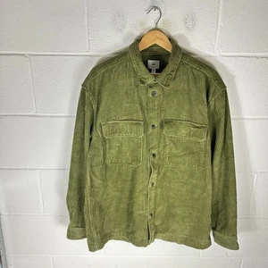 H&M Jacket Mens Large Green Chore Overshirt Oi Polloi Workwear Corduroy Cord - Picture 1 of 10