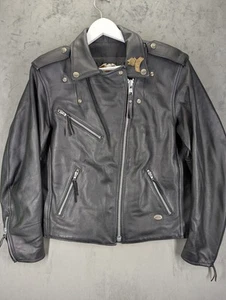 Chaqueta de cuero Harley Davidson para mujer talla mediana CA03402 HECHA EN EE. UU. - Imagen 1 de 16