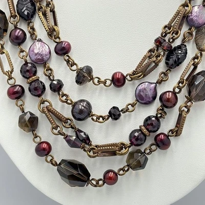 Collar Stephen Dweck Multi Hilos Perla Agua Dulce De Colección Raro Joyería Usado Foto 1 de 4