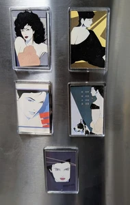 Patrick Nagel 3x2 pulgadas refrigerador armario imán juego de 5 reciclado reciclado - Imagen 1 de 6