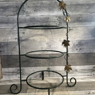 Dessert Plate Display Stand 3 Tier Server 23.5”Holds 3 Plates Bowls Pies - Image 1 of 4