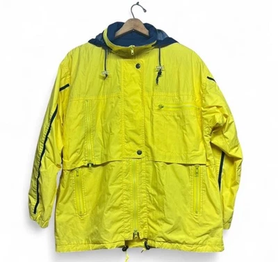 Chaqueta resistente a la intemperie London Fog amarilla y azul talla grande para adulto Foto 1 de 4