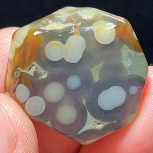 Raro 11G Natural Orbicular Océano Jaspe Piedra Áspera Sanación Madagascar L6374 - Imagen 1 de 10