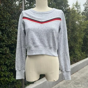 Abercrombie & Fitch Midriff Preppy Sweatshirt Grau Damen Small - Bild 1 von 7