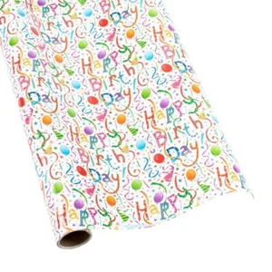 Caspari 6' Continuous Gift Wrap Roll, Happy Birthday (8823RC) - Picture 1 of 1